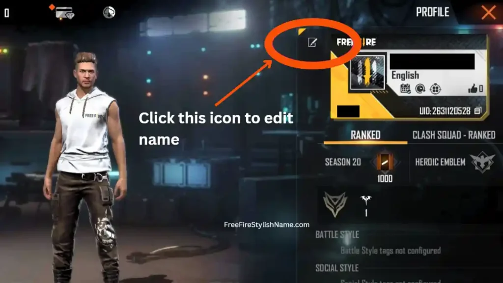 Free Fire Name Style Change